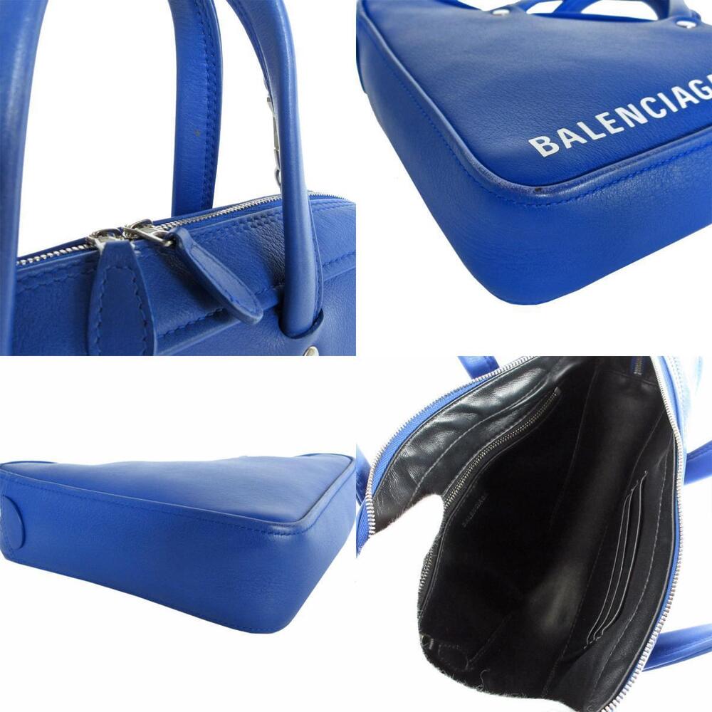 Balenciaga Leather Duffle Triangle Blue Shoulder XS Bag - Picture 4 of 4